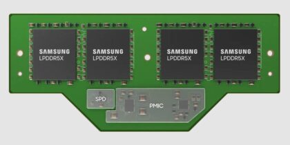 رونمایی Samsung از حافظه 128 گیگابایتی (DDR5) LPCAMM برای لپ تاپ ها